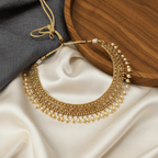 Rajwadi Antique Gold Paisley Choker Necklace