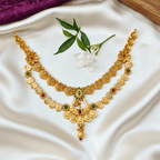 Rajwadi Double Layer Coin Necklace Set