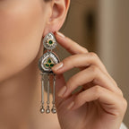 Rajwadi Dual Tone Tassel Earrings