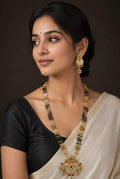 Rajwadi Meenakari Mayur Mangalsutra