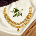 Rajwadi Mint Meenakari Necklace Set 