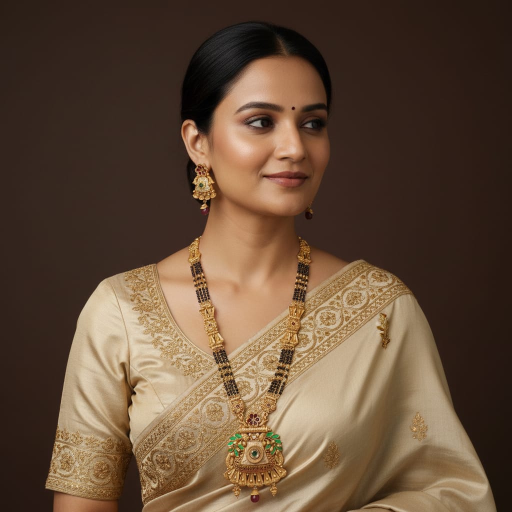Rajwadi Patta Mangalsutra Chain Set
