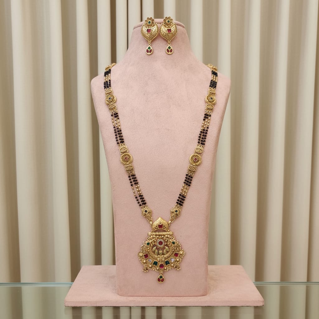 Rajwadi Peacock Mangalsutra