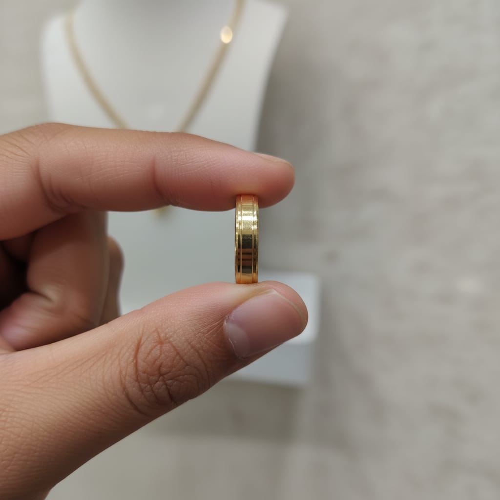 Roman Numeral Micro Gold Ring