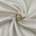 Rose Gold White Enamel Pearl Leaf Ring