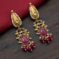 Ruby Polki Chandbali Earrings