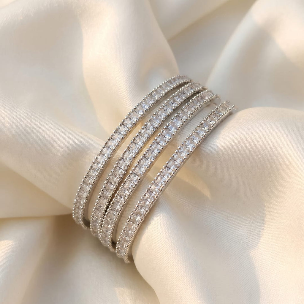 Square Cut CZ Bangles