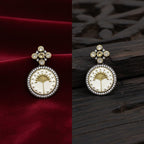 Meenakari Tree of Life Round Drop Earrings