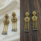 Rajwadi Dual Tone Tassel Earrings