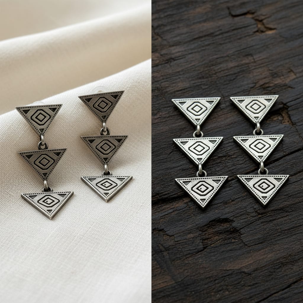 Antique Gold & Oxidised Silver