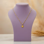 Sunburst Micro Gold Plated Pendant Chain