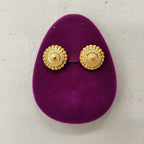 Sunburst Gold Stud Earrings