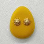 Sunburst Gold Stud Earrings
