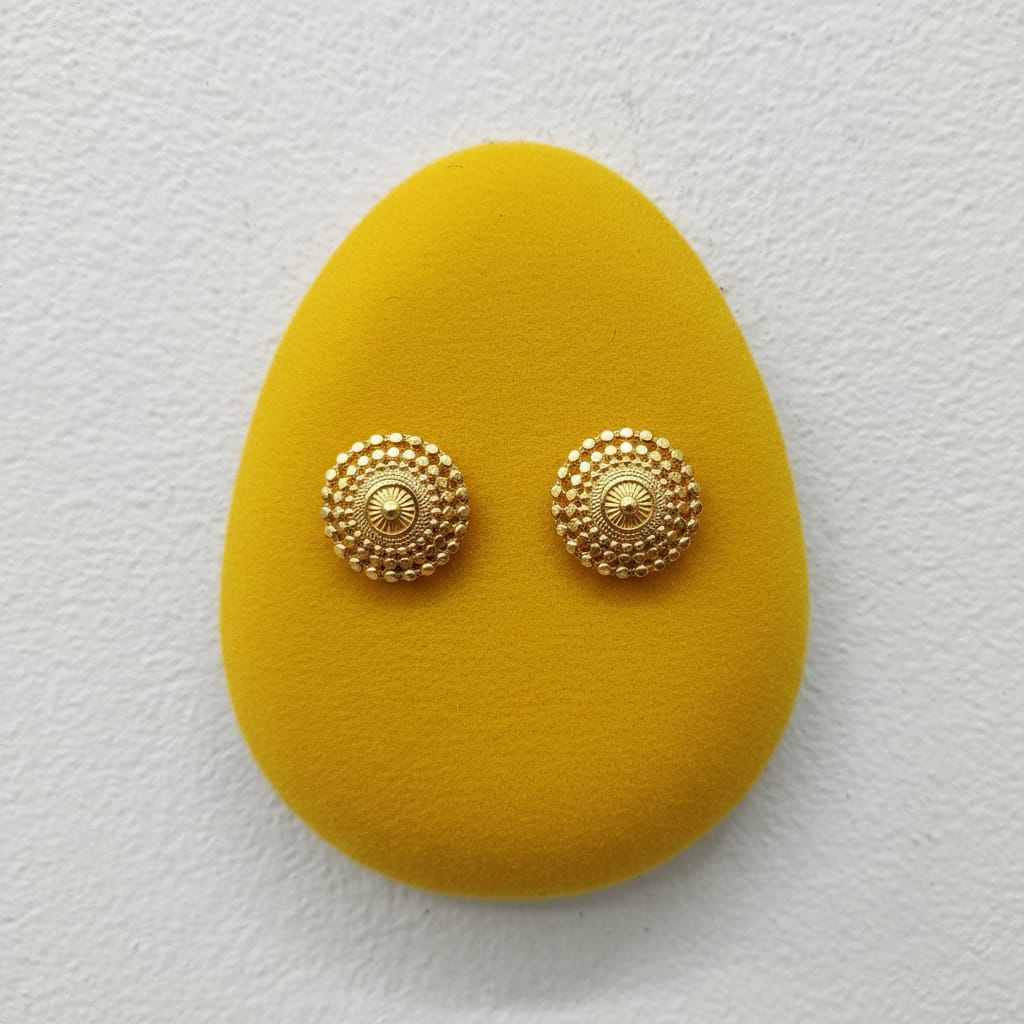 Sunburst Gold Stud Earrings