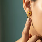 Khushbu Meenakari Tassel Stud Earrings