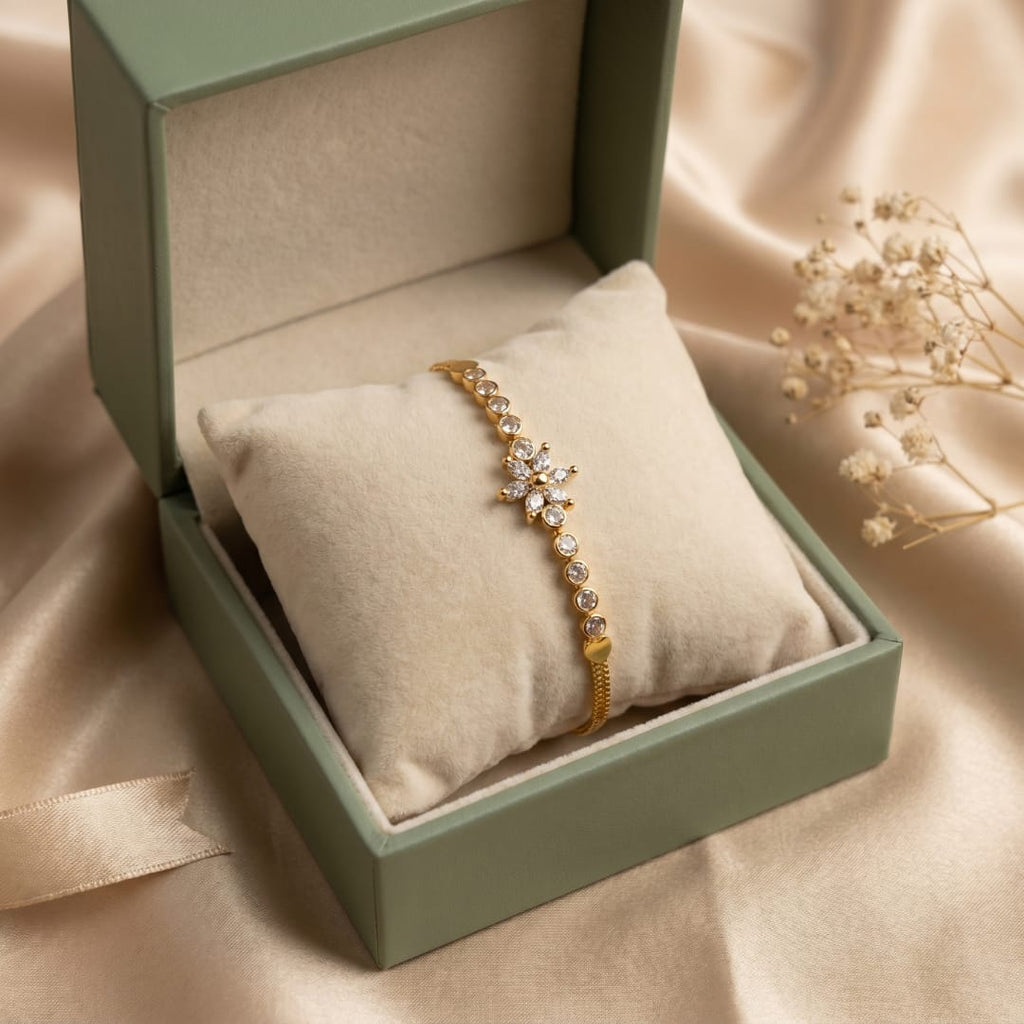 Micro Gold Forming CZ  Bracelet
