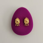 Zeenat Engraved Ball Drop Stud Earrings