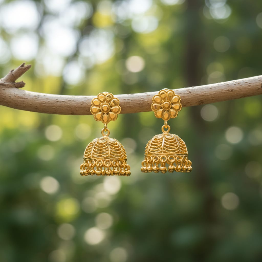 Micro Gold Plated Jhumka Earring