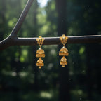 Traditional Micro Gold Double Jhumka Earrings