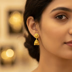 Ethnic Micro Gold Plated Double Jhumka