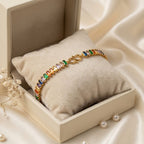 Rainbow Baguette Tennis Bracelet