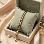 Rainbow Baguette Tennis Bracelet