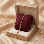 Micro Gold Forming Multicolour Link Chain Bracelet
