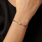 Micro Gold Forming CZ Square Charm Bracelet
