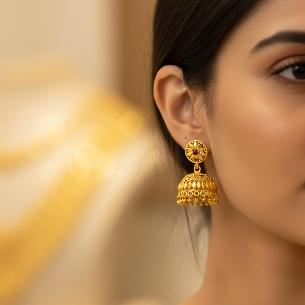 Elegant Micro Gold Jhumki