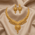 Micro Forming Gold Necklace Set