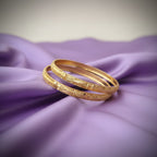 1 Gram Gold Engraved Leaf Bangles