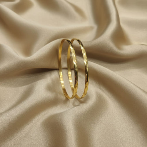 1 Gram Gold Plain Slim Bangles