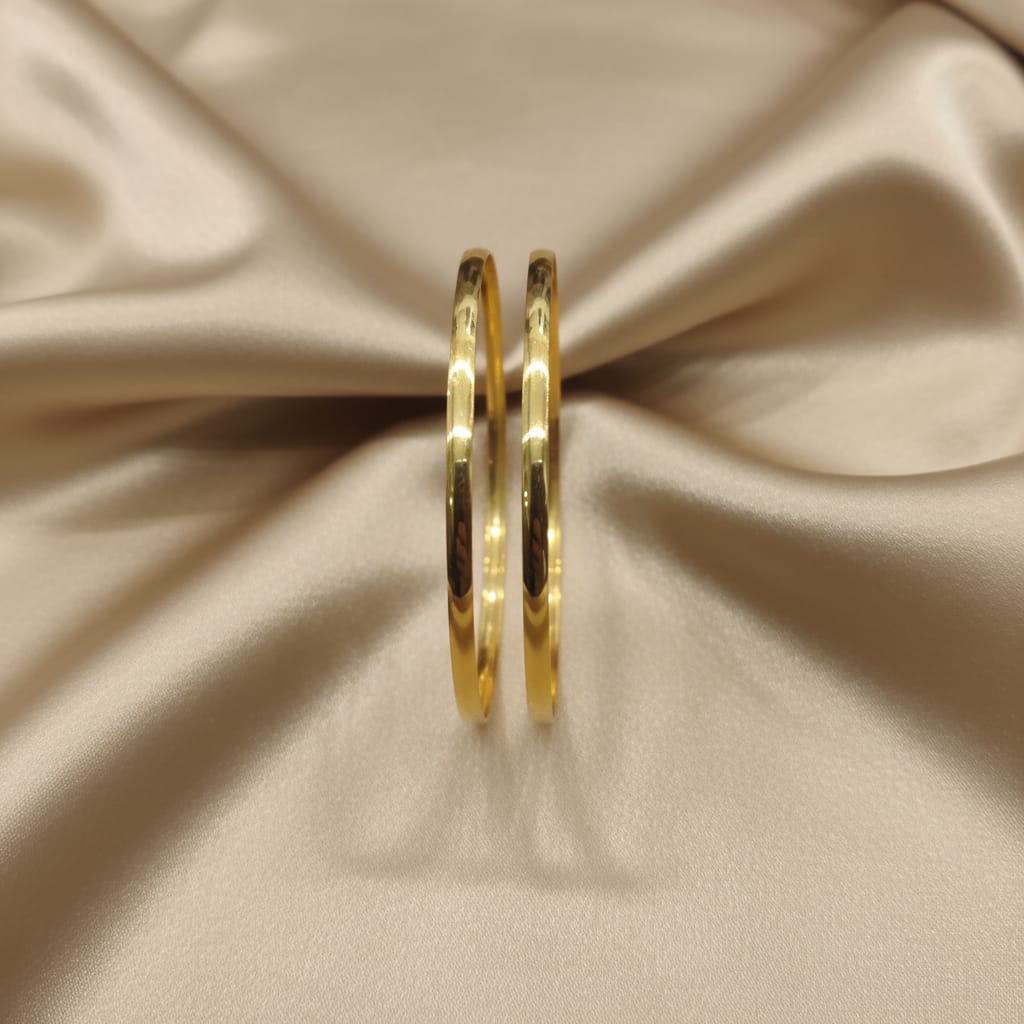 1 Gram Gold Plain Slim Bangles